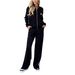 Women's Slim Fit High Waisted Two Piece Set Zipper Jacket Fashionable Fall Winter 2014 2015 Bestselling Amazon Pant Suit_ecoleips.com