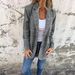 Independent Station Foreign Trade Autumn Winter Plaid Blazer Women Commuting Style Elegant Ladies Button Top_ecoleips.com