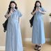 Wear Summer New Striped Maternity Dress_ecoleips.com