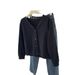 European American Style Korean V-neck Button-up Cardigan Jacket For Women, Spring And Autumn, Solid Color, Loose Fit,_ecoleips.com