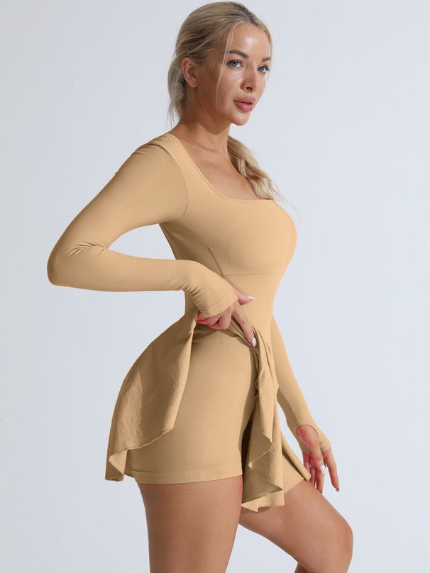 Women's Sexy Backless Golf Tennis Skirt Bodysuit Anti-Exposure Running Sports Yoga Fitness Short Skirt Cross-Border_ecoleips.com