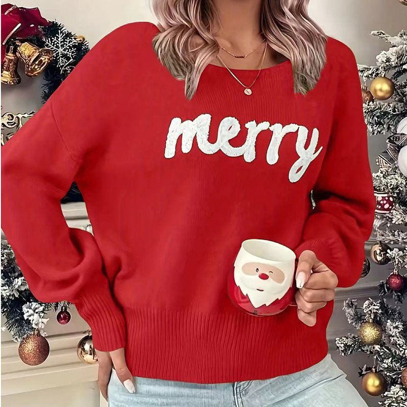 "The Anti-Christmas Sweater: 3D Textured Knit With Subversive Holiday Vibes – Oversized & Cozy (S-XL, Festive Red/Black)_ecoleips.com