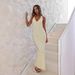 European American Style Women's Long 2025, Bestseller, Sexy Patchwork Halter Neck Lace Dress With Slit,_ecoleips.com