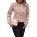 European And American Cross-Border Trade Fashion Round Neck Long Sleeve Pullover Sweater Women's Polka Dot Jacquard_ecoleips.com