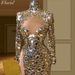 Women's Clothing Sexy Evening Dress Long Slit Dress Evening Dress New Party Catwalk Performance Dress Female_ecoleips.com