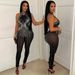 Women's Clothing Sexy Mesh Hot Diamond See Through Jumpsuit Sleeveless Nightclub Women's Clothing_ecoleips.com