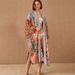 Women's Peacock Print Sun Cover-Up Kimono – Lightweight Beach Shirt, Bikini Cover, Swimwear Wrap, Loose Fit Summer Cardigan_ecoleips.com