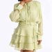 Tiered Ruffle Hem Short Dress With Tie Waist - Elegant Office Wear For Women (Blue, Red, Beige, Pink, Green)_ecoleips.com