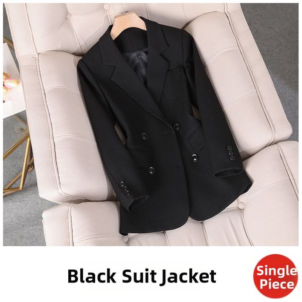 Women's Orange Suit Jacket Casual Loose Fit Fashionable Autumn/Winter Style Versatile Petite Size Goddess Look Cross Border_ecoleips.com