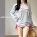 Plus Size Women's Swimsuit Two Piece Long Sleeved Three Piece Cover Up Beach And Hot Spring Use Slightly Chubby Girls_ecoleips.com