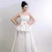 Women's Clothing Top Light Wedding Dress Bride Simple Niche Satin Temperament Out Of The Gauze Forest Bow Engagement Dress Skirt_ecoleips.com