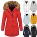 Women's Clothing Winter Warm Cotton Coat With Detachable Faux Fur Hood – Slim Fit, Long Sleeve, Thickened Insulation For Men & Women_ecoleips.com