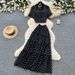 Women's French Style High Waist Polka Dot Two Piece Set Red Slimming Elegant Workwear for Spring And Autumn_ecoleips.com