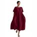 Aria Basics Aria Basics Spring Summer European And American Independent Station Large Swing Dress Cross-border Women's Clothing Cotton Linen_ecoleips.com