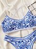 Women's Clothing Women's Sexy High-Waisted Printed Bikini Two-Piece Swimsuit European American Style Swimwear_ecoleips.com