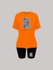 Summer Women's Casual Fashion Lover Bear Cartoon Graphic Printed Loose T-shirt Shorts Two-piece Set Summer Sportswear Suitable For Daily Wear-157_ecoleips.com