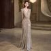 Elegant Sophisticated Long Dresses Style Evening Gowns Light Luxury Suitable For Students Art Exams Coming Of Age Ceremonies Birthday Parties Emcees_ecoleips.com