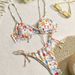 Women's Clothing New Bikini Floral Split Two Piece Swimsuit Sexy Small Chest Gathered Steel Ring Whitening Printed Swimsuit_ecoleips.com