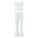 2025 Summer New Women's Fashion Pure Desire Style Slim Twist Tube Top Elastic Flared Pants Set_ecoleips.com