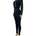 Women's Fashion Washed Zip-Up Hoodie & Yoga Pants Set – Cozy Fleece Lined Casual Sportswear Two-Piece Outfit_ecoleips.com