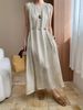 Spring And Summer Women's Casual Solid Color Round Neck Sleeveless Loose Dress Casual Women Dresses 2025 New Summer Korean BQ0M_ecoleips.com