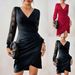 New Women's Slim Fit Lace Dress Sexy Long Sleeve European And American Style Fashion_ecoleips.com