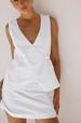 Sexy Tie Solid Color V-neck Fashion One-piece Skirt Set 2025 Summer Autumn New High Waist Two-piece Outfit For Women_ecoleips.com