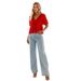 Voya Women's Ins Loose Casual Strap Vacation Top With Ruffled Edges And Short Sleeves_ecoleips.com