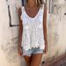 Spring Summer Mesh Hollow Out Lace Camisole Vest Sexy Cover Up Top With Lace Trim Russian Style Women's Clothing_ecoleips.com