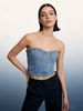 K Sexy And Fashionable Slim Fit Waist Cinched Short Denim Vest For Women_ecoleips.com