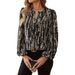 Aria Basics Aria Basics Cross-border Foreign Trade Popular Women's Long-Sleeve Printed Shirt European And American New_ecoleips.com