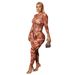 Women's Clothing Floral Pattern Two Piece Set Sexy Hot Girl Style Round Neck Top And Tight Fitting Pants Casual Comfortable Spring Summer Autumn_ecoleips.com