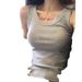 Women's Casual Sports T-Shirt Ribbed Vest Top Loose Breathable Base Layer Comfortable Spring Summer Autumn Wear_ecoleips.com