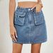 Women's Clothing Spring And Summer New Washed Elastic Waist Denim Short Skirt Skirt_ecoleips.com
