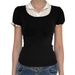 KAIKUO European And American Y2K Hot Girl Style Solid Color Tank Top Short Sleeve Women's Sweater 2025 Spring/Summer_ecoleips.com