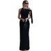 Aria Basics Aria Basics European And American 2024 Spring/Summer New Women's Casual Sexy Solid Color One-Shoulder Comfortable Slim Fit_ecoleips.com