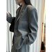Women's French Smart Wide Shoulder Oversized Suit Jacket Casual Slimming Style Simple Spring New Louvre Blazer_ecoleips.com