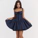 Women's Clothing Lace Splicing Suspender Skirt With Waist And Backless Skirt Pure Lust Style White Dress_ecoleips.com