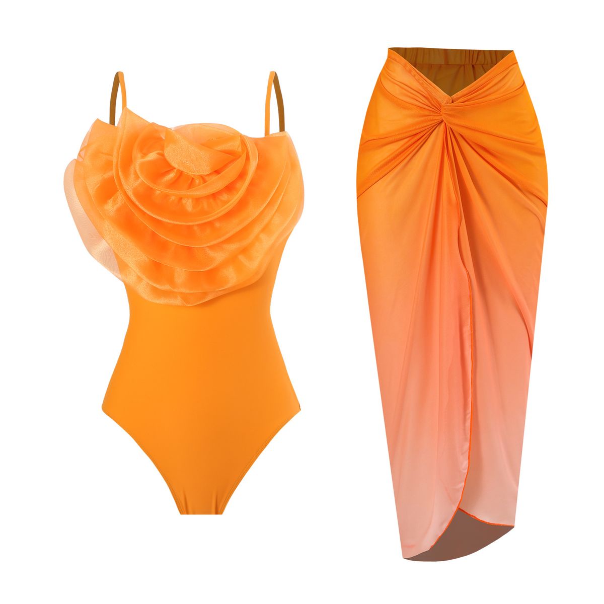 Women's Clothing Backless Sexy New One Piece Swimsuit Mesh Beach Skirt Swimsuit Suit_ecoleips.com