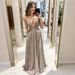 Sexy Spaghetti Strap Backless Deep V Glitter Sequined Evening Party Dinner Prom Gown Dress For Formal Banquet Events_ecoleips.com