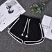 Women's Clothing Summer Casual Solid Color Three Quarter Pants Fashion Women's Wear Horizontal Bar Beach Pants Candy Color Hot Pants_ecoleips.com