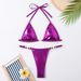 Women's Clothing Sexy Bikini Women's Two Piece Strap Bright Solid Color Swimsuit_ecoleips.com