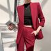 Women's Clothing Autumn Small Suit Jacket Spring And Autumn Two Piece Suit Small Red Loose Casual Suit_ecoleips.com