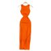 Summer Sexy Slim Fit Vest Dress Backless Sleeveless Mid Length Slit Knit Bodycon New_ecoleips.com