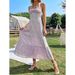 Floral Print Tie Waist Sleeveless Dress Gathered Bust Backless Slim A-Line Women's Dress_ecoleips.com