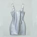 2024 Summer New European And American Women's Fashion Tight Sleeveless Sexy Patent Leather Hot Girl Dress Bodycon_ecoleips.com