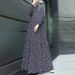 Women's Comfortable Casual Polka Dot Long Sleeved Pullover Dress Loose Waist New Arrival Cross Border_ecoleips.com