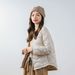 90 White Duck Down Slim V-neck Solid Color Simple Round Neck Warm Down Jacket Women's Jacket_ecoleips.com