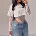 Women's Clothing Lace Jumpsuit Unique Round Neck Niche Design T Shirt Top Two Piece Set Summer Women's Clothing For Formal & Casual_ecoleips.com