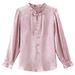 New Chinese-Style Traditional Chinese Top, Spring Black Fungus Edge Button-Up Long-Sleeved T-Shirt, Design Sense, Niche_ecoleips.com